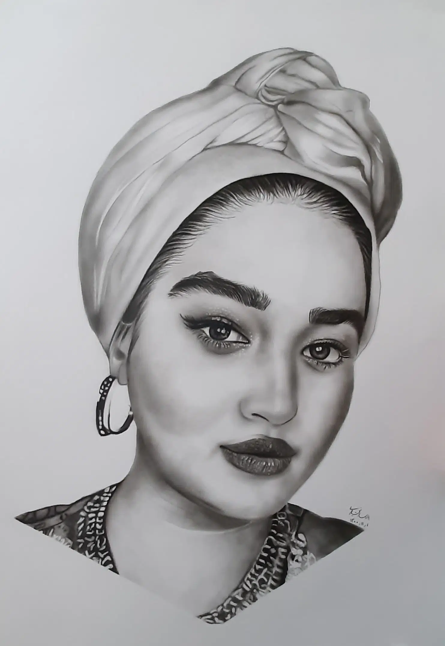 سفارش نقاشی سیاه قلم چهره(سایز A3 و قاب شیشه) سفارش نقاشی سیاه قلم چهره(سایز A3 و قاب شیشه) - Image 1